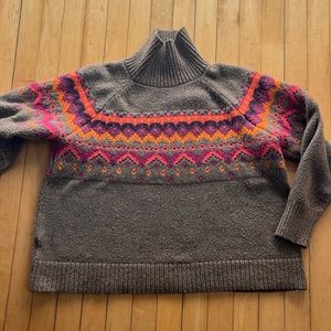 Lou&Grey by Loft Fair Isle print turtleneck sweater